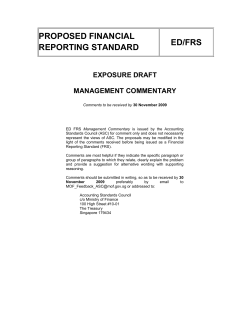 PROPOSED FINANCIAL REPORTING STANDARD ED/FRS