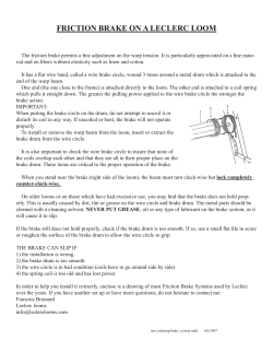 friction brake on a leclerc loom