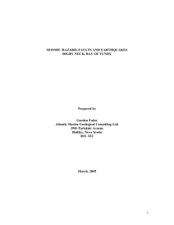 seismic hazard, faults and earthquakes digby