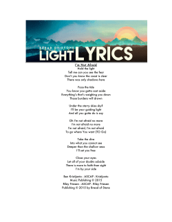 I`m Not Afraid Hold the light Tell me can you see the