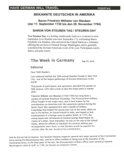 The Week in Germany - Have German Will Travel