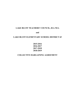 Lake Bluff Teachers` Council Agreement 2015