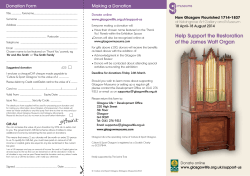 Help Support the Restoration of the James Watt Organ