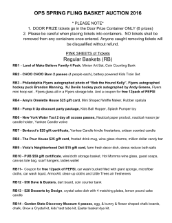OPS SPRING FLING BASKET AUCTION 2016 Regular