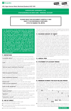 Staples/Bureau en Gros personal account cardholder