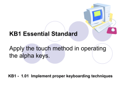 KB1 1.01 Posture/Technique PPT
