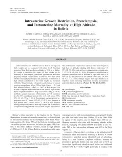 Intrauterine Growth Restriction, Preeclampsia, and