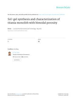 Sol&ndash;gel synthesis and characterization of titania