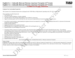 Culturally Relevant Mexican American Viewpoint