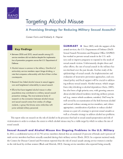Targeting Alcohol Misuse