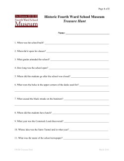 FWSM Treasure Hunt - Fourth Ward School Museum