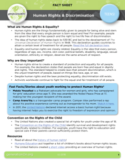 human rights and equality with this fact sheet
