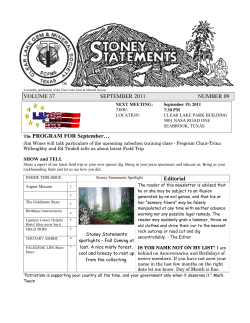 Editorial - Clear Lake Gem and Mineral Society, Inc