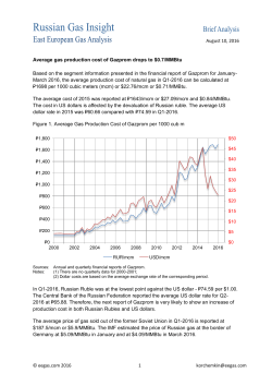 Brief Analysis - East European Gas Analysis