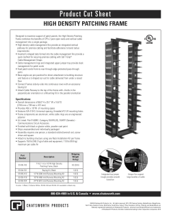 Cut Sheet - Chatsworth Products