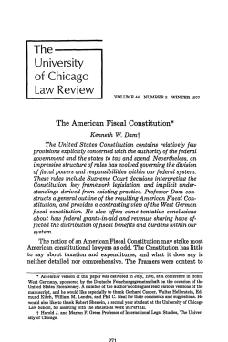 The American Fiscal Constitution