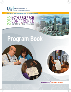Program Book - National Council of Teachers of Mathematics