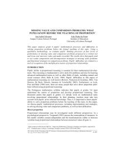 missing value and comparison problems: what pupils know