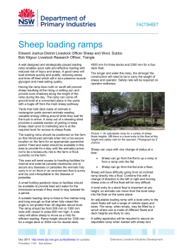 Sheep loading ramps - NSW Department of Primary Industries