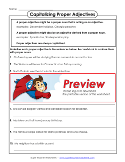 Capitalizing Proper Adjectives