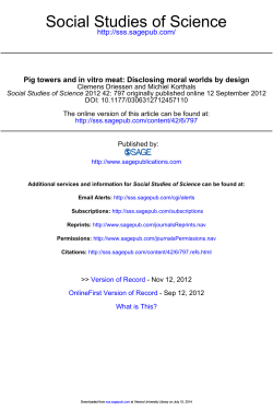 Pig towers and in vitro meat.