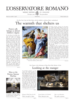 L`O S S E RVATOR E ROMANO