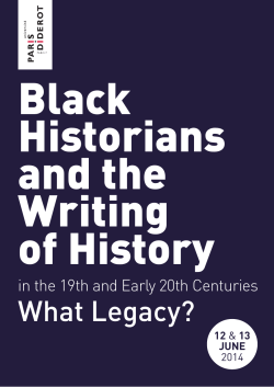 Black Historians and the Writing of History - Ciresc