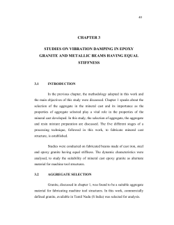 chapter 3 studies on vibration damping in epoxy granite and metallic