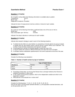 Quantitative Method Practice Exam 1