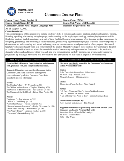 Common Course Plan