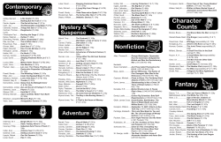 Character Counts Humor Nonfiction Fantasy
