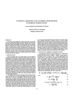 ACOUSTICAL ABSORPTION AND SCATTERING CROSS