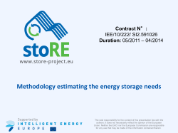 Methodology estimating the energy storage needs