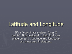 Latitude and Longitude Presentation