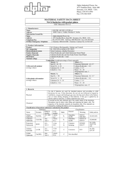 Alpha KPX MSDS - Alpha Industrial Power