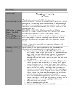 Making Craters - The Ohio State University