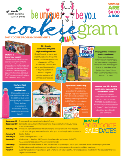 2017 Cookie Program Cookie Gram - Girl Scouts North Carolina