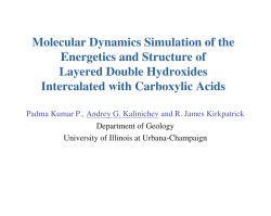 Molecular Dynamics Simulation of the Energetics and Structure of