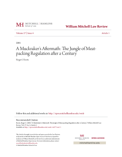 A Muckraker`s Aftermath: The Jungle of Meat