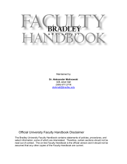 Faculty Handbook - Bradley University
