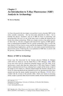 An Introduction to X-Ray Fluorescence (XRF) Analysis in Archaeology