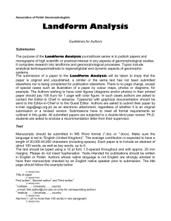 Landform Analysis