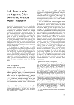 Latin America After the Argentine Crisis: Diminishing Financial