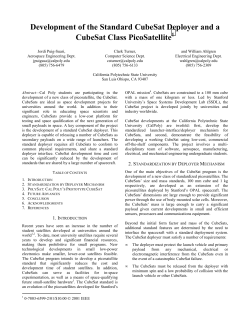 Development of the Standard CubeSat Deployer and a CubeSat