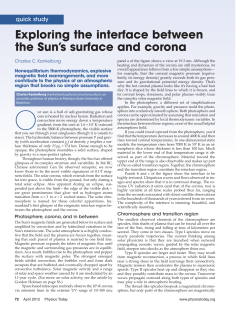 Exploring the interface between the Sun`s surface