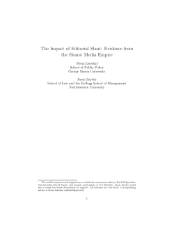 The Impact of Editorial Slant - UCLA Anderson School of Management