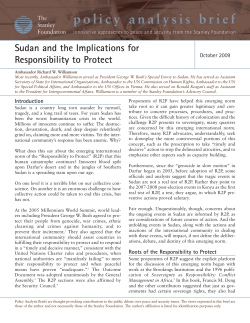 Sudan and the Implications for Responsibility to Protect