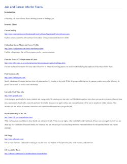Job and Career Info for Teens