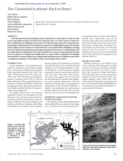 The Channeled Scabland: Back to Bretz?