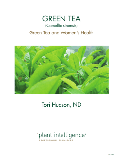 Green Tea and Women`s Health